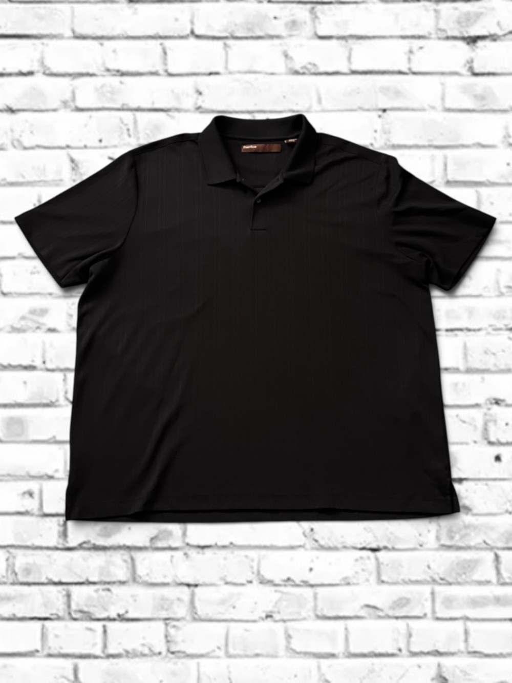Perry Ellis Textured Striped Short Sleeve Polo Shirt - Men’s 2X